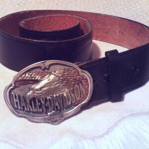 Vintage Harley Eagle Belt 34 Leather Western Americana Biker Revival Statement